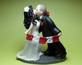 DEPOSIT - White Red with Banner/Bunting/Flag Wedding Cake Topper Il_170x135