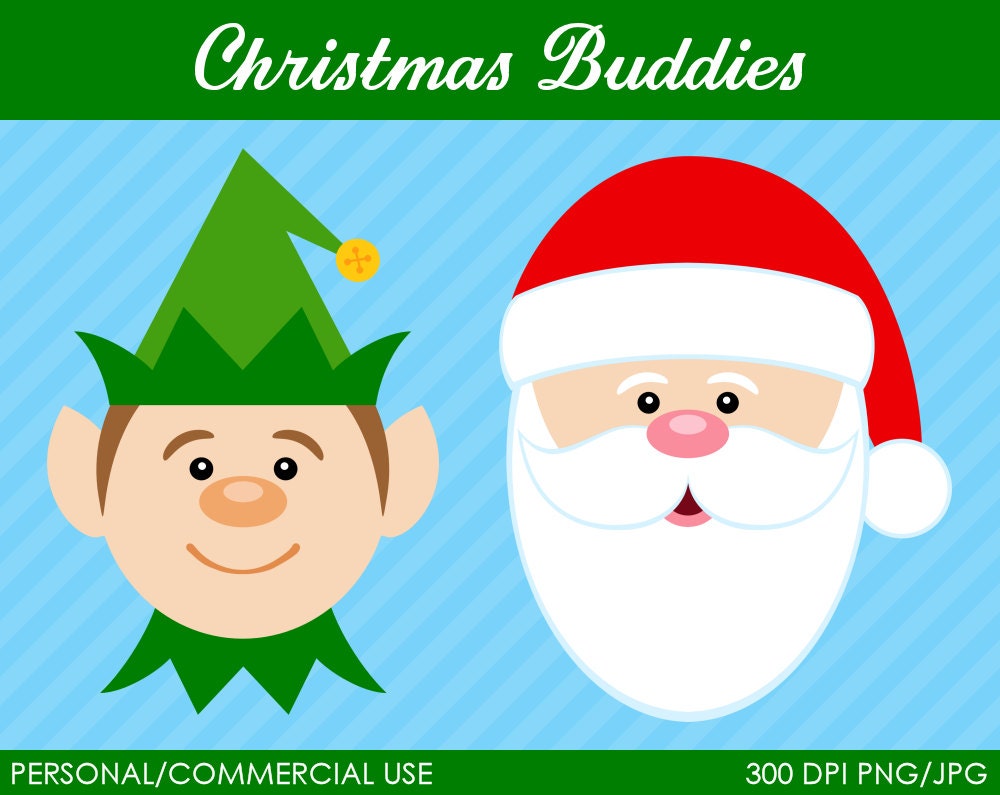 Christmas Buddies Clipart - Digital Clip Art Graphics for Personal or Commercial Use Il_570xn