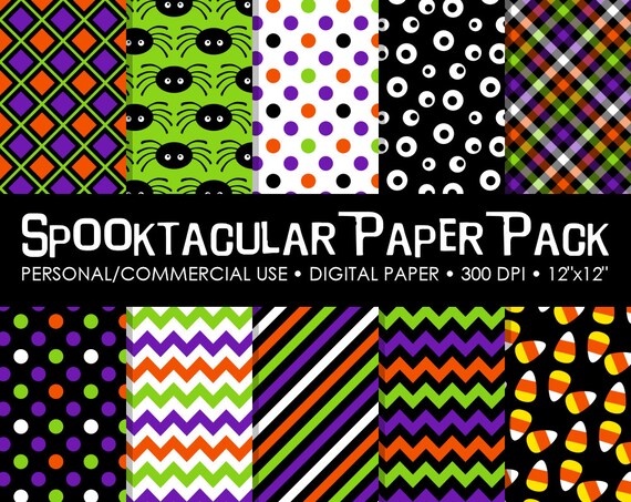 Spooktacular Digital Printable Paper Pack - For Commercial or Personal Use Il_570xn