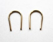 Arc Earrings Short (yellow gold filled wire)