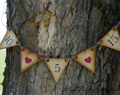 Rustic Chic Wedding Banner, YOU CHOOSE COLOR, Save the Date Banner, Photo prop, wedding decoration