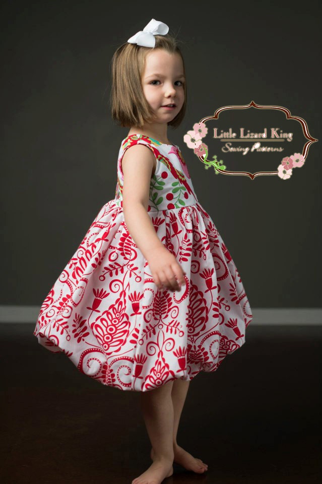 Bubble Dress Sewing Pattern, Girls 6m-8