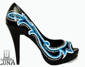 Cowgirl Rhinestone Peeptoe Pumps
