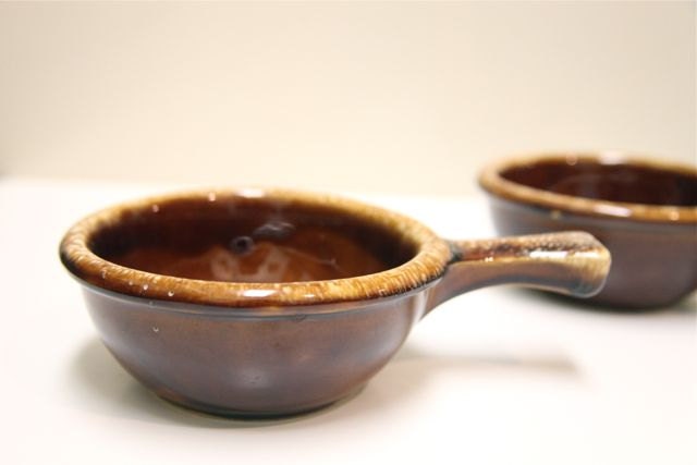 glazed soup bowls