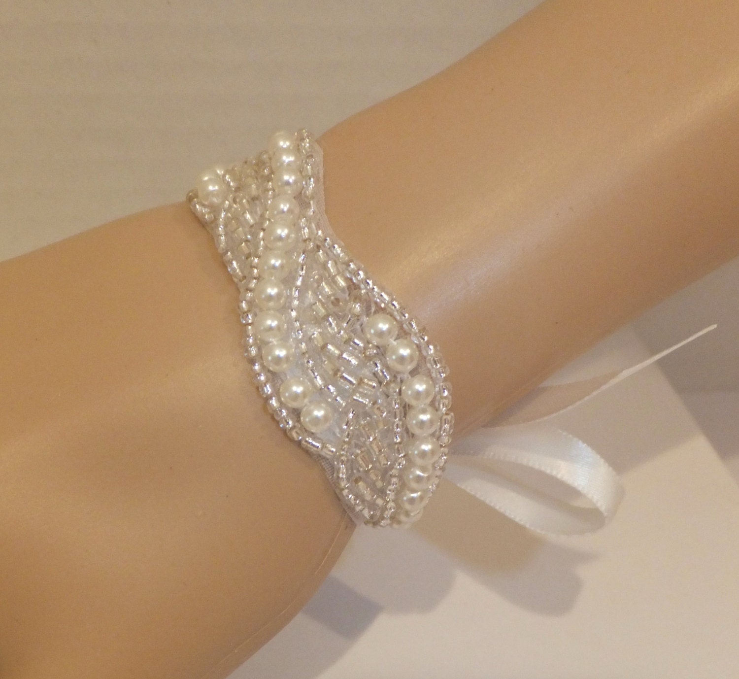 Bridal Bracelet, MELINDA, Pearl Bracelet, Wedding Bracelet, Bridesmaid Bracelet, Pearl Bridal Bracelet