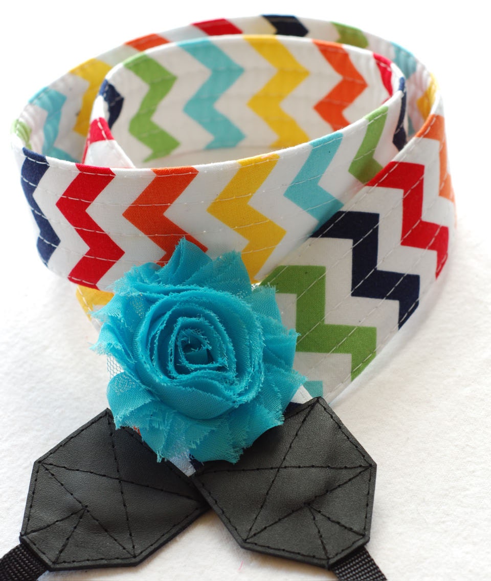 Camera Strap and Shabby Chic Rosette- You pick the strap style and rosette color