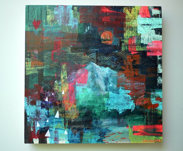 Symphony, original painting 12 x 12