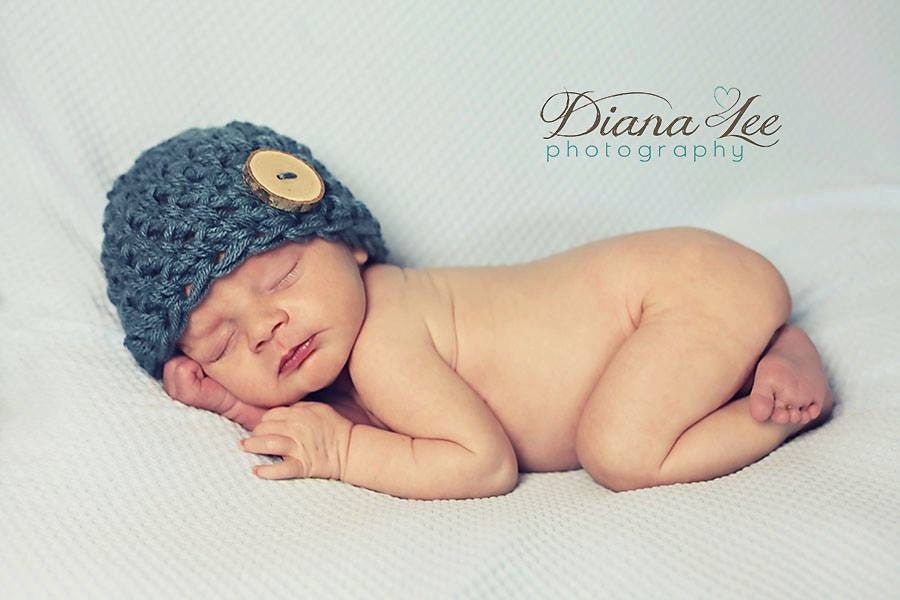 Ready to Ship - SALE - Crochet Baby Boy Hat, Baby Girl Hat, Newborn Hat, Infant Hat, Silver Gray, Brown, Dusty Blue, Linen OR Charcoal