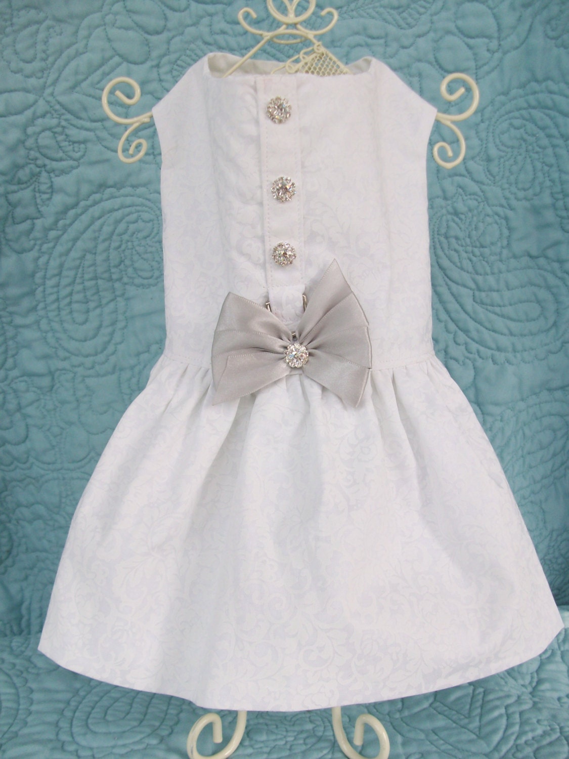 Wedding Dog Harness  Ruffled  Harness for Dog or Cat Outfit