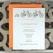 Bicycle Baby Shower Invitation / Shower Invitations - Baby In Tow Bicycle Themed Invites