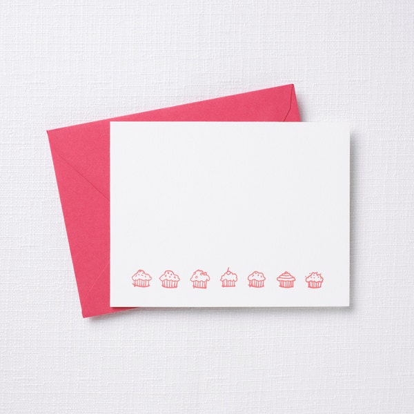 Cupcakes Letterpress Notecard