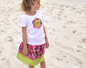 Paisley skirt and shirt outfit