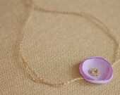 FIONA. Lavender. Purple. Lilac. Tieback. Organic. Newborn. Photo Prop. Headband. Fabric Flower. Yellow.