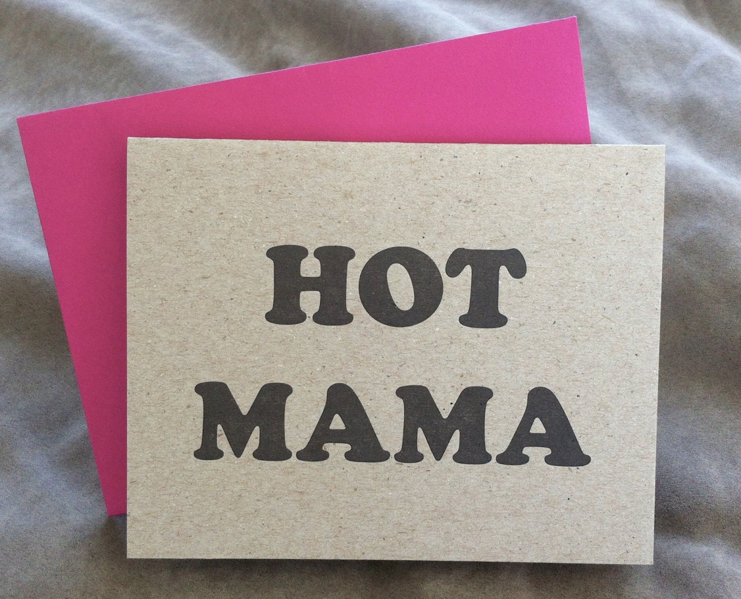 New Mom Card Letterpress HOT MAMA