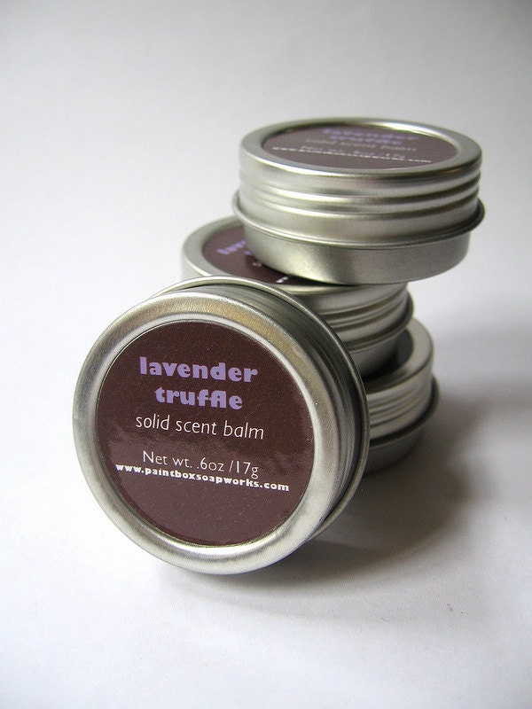 Lavender Truffle Solid Scent Balm - Dark Chocolate, Lavender, Vanilla... NEW SIZE