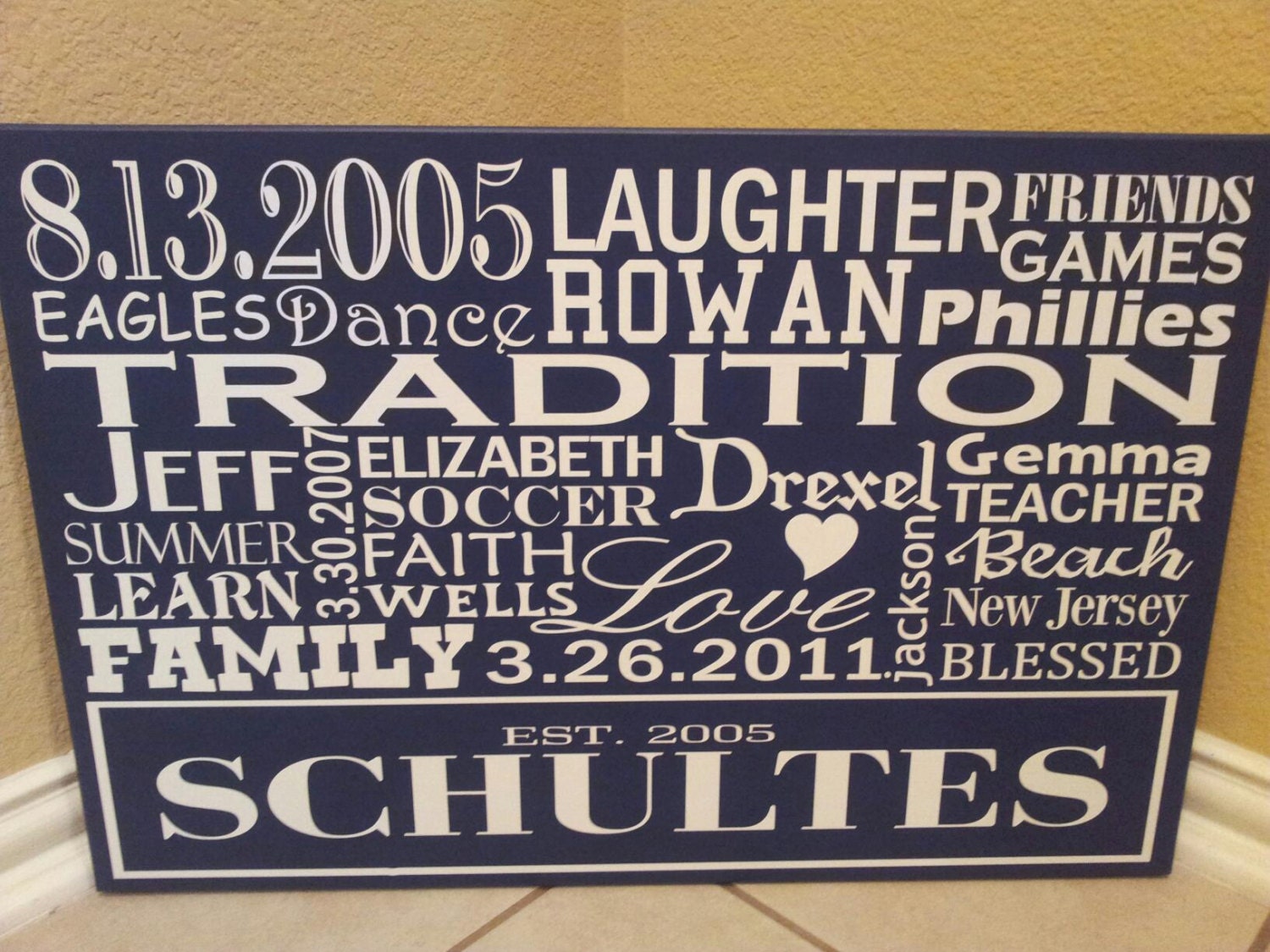 Personalized Family Sign with Custom wording