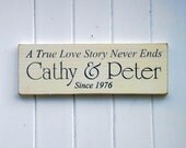 A True Love Story Personalized Wedding Sign