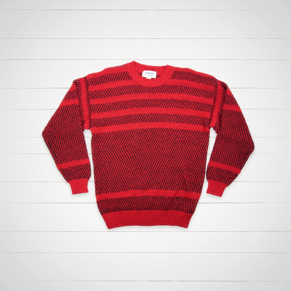 90s Vintage Sweater / Mens Striped Sweater / Hipster Urban Outfitters Style