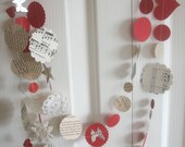 RED magic vintage paper garland