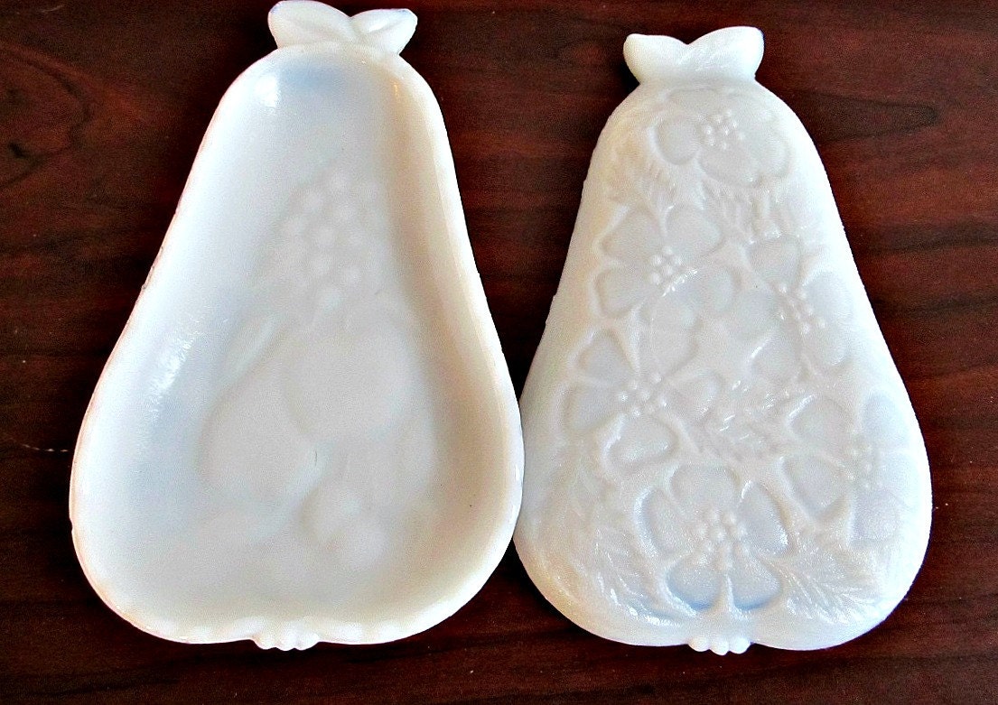 Vintage Milk Glass Pear