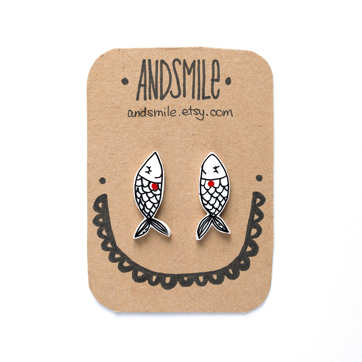 Fish Post Earrings