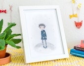 Cute Girl A5 Giclee Print