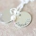 SALE - Personalized Name Necklace - Custom Silver Jewelry with Pearl
