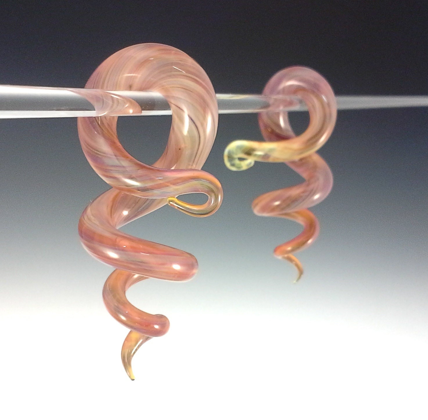 8g,6g,4g,2g,1g,0,00g Squidz Shapes Ear Plug Gauges for Stretched Ears 100% Hard Glass