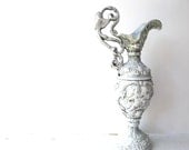 Victorian Antique Ornate Ewer Urn Vase Cherubs Goth