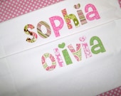 Personalized Pillowcase  ....   Choose Your Fabrics .... Name across middle of  pillowcase