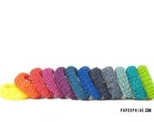 DIY Kit: Knit Bangle -  personalize and choose 6 colors -  fun and easy - no knitting skills required - free shipping