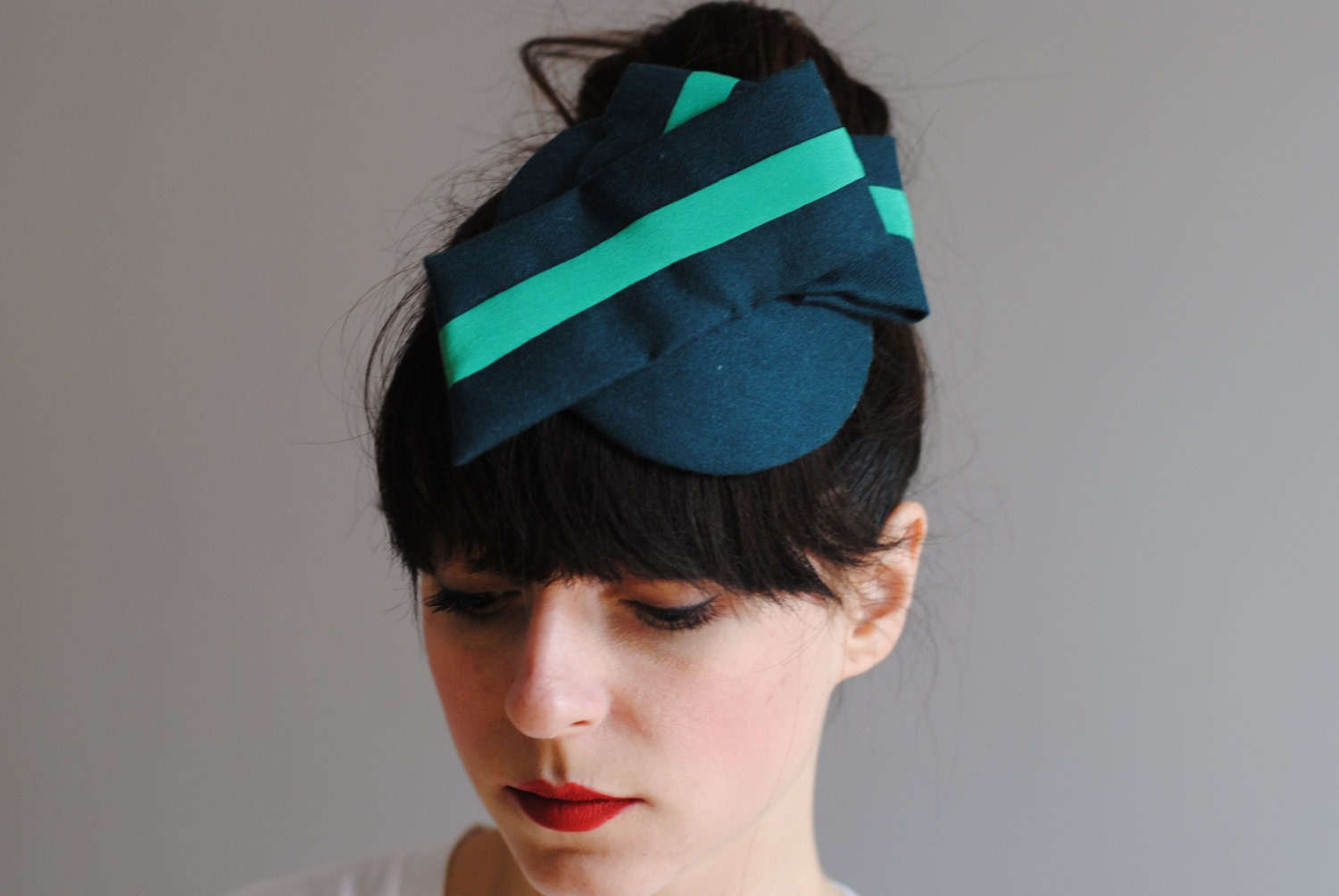 HOLIDAY12. Ribbon Candy Fascinator by CIAO NINA