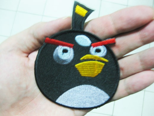 Free shipping angry birds Kamikage bird Patch Embroidered Badge 7.5x9 cm