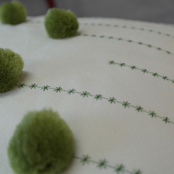 green shooting star pillow