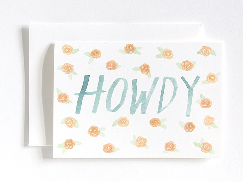 HOWDY Note Cards (6 pack with envelopes)