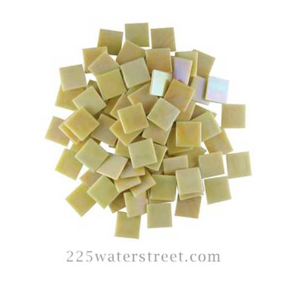 50 Iridescent Yellow Gold Stained Glass Tiles