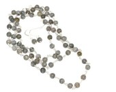 Long Labradorite Gemstone Wire Wrapped Necklace and Earring Set