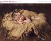ON SALE Burlap Blanket Newborn Photo Prop Mini Baby Blanket Photography Prop Basket Filler choose your colors