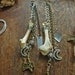 Custom Listing for Kendra - Cailleach Bheur  - goddess, bone earrings with axe charm