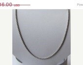 ON SALE Sterling Rope Chain Necklace - Vintage