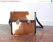 25% OFF FLASH SALE Sale/////Vintage 1970s cowhide shoulder bag