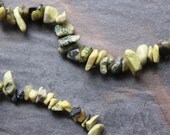 Yellow Turquoise Pre-Drilled Stone Chip Beads - 36 INCH STRAND
