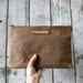 Large Waxed Canvas Pouch: Spice