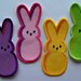 Easter - Marshmallow Bunny Patch is a DIY Iron On - Sew On Applique Patch