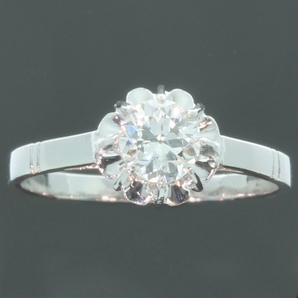 Art Deco platinum diamond engagement ring