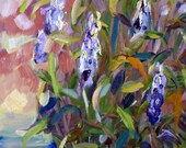 Purple Flowers Loostrife original oil painting