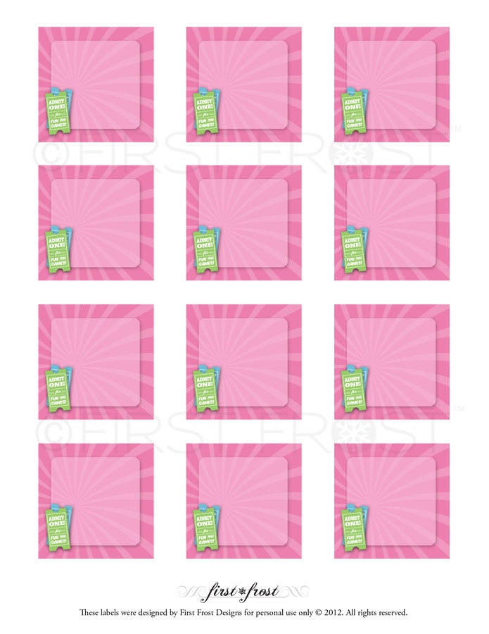 Kids Birthday Ticket Printable Gift Tags Cupcake Food Toppers Il_170x135