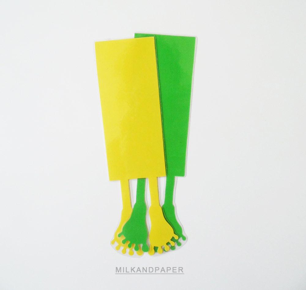 Together we are better yellow and green Bookmark set, Lemon , Green, Spring, Neon Colors