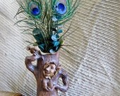 Stoneware Pottery / Sculpture Art / Elf Tree / Flower Vase / One of a Kind / Unique Gift