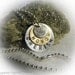 Love Honor Cherish Hand Stamped Necklace Aluminum Brass